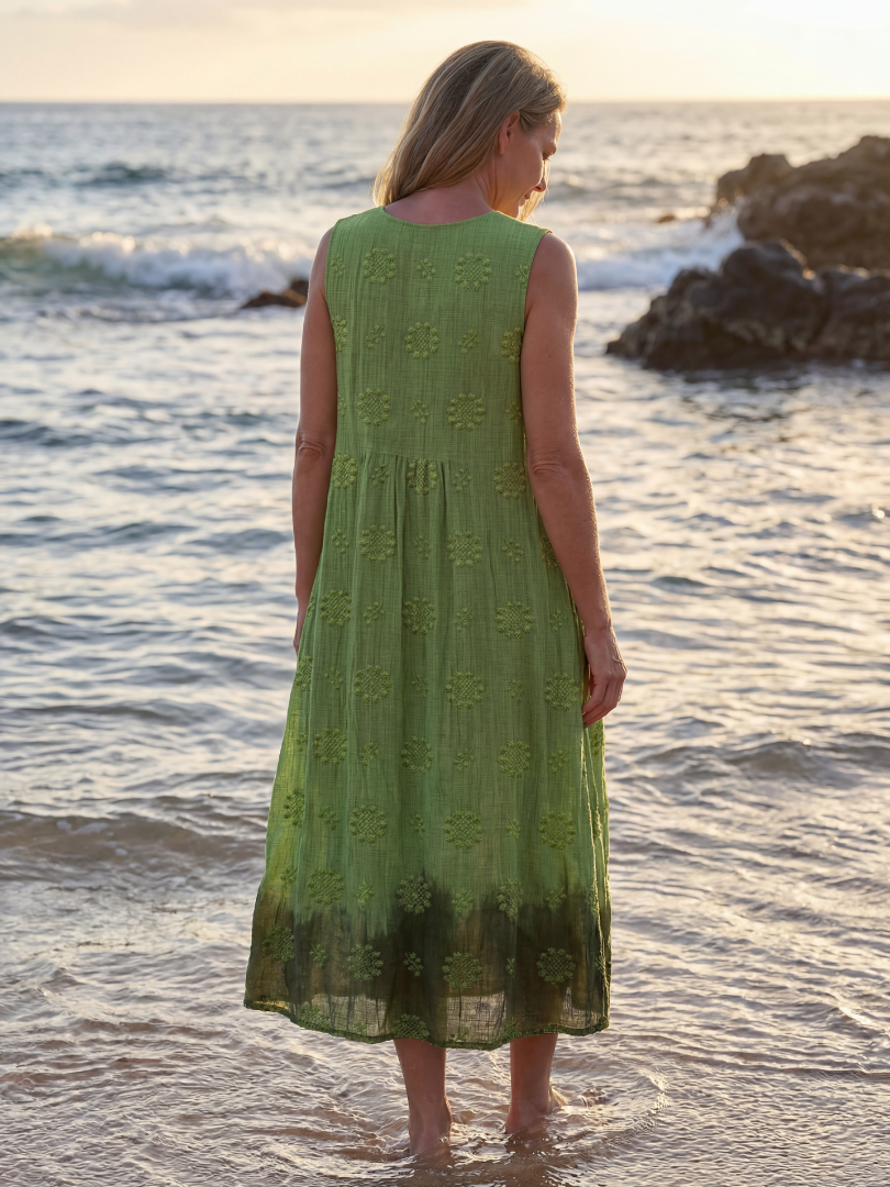 Kapua | Vestido Midi de Textura de Jardín