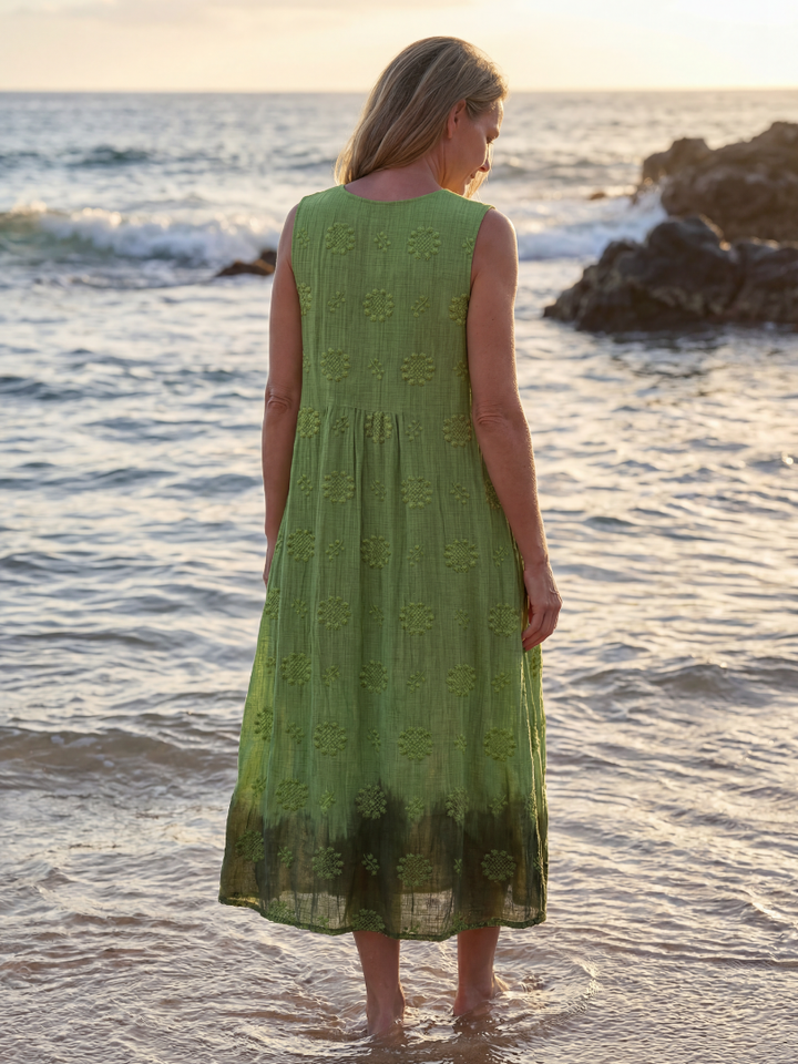 Kapua | Vestido Midi de Textura de Jardín